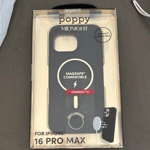 XO Poppy Midnight Black iPhone 16 Pro Max Case